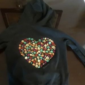 Victoria's secret black hoodie with colored gems